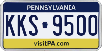 PA license plate KKS9500