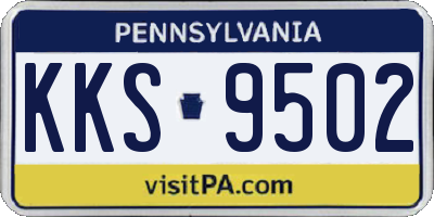 PA license plate KKS9502
