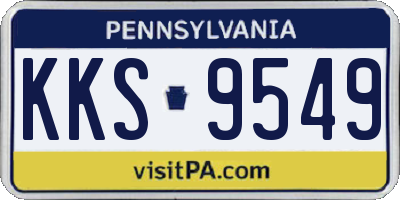 PA license plate KKS9549
