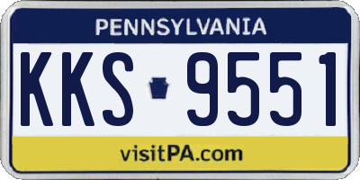 PA license plate KKS9551