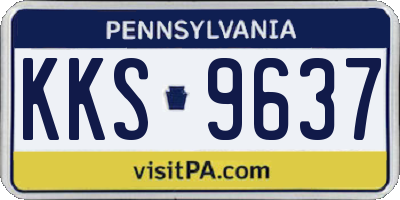 PA license plate KKS9637