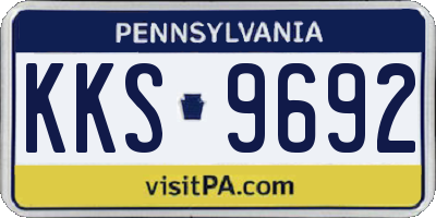 PA license plate KKS9692