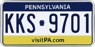 PA license plate KKS9701