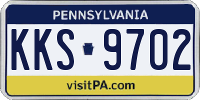 PA license plate KKS9702