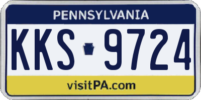 PA license plate KKS9724