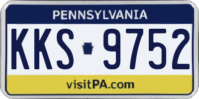 PA license plate KKS9752