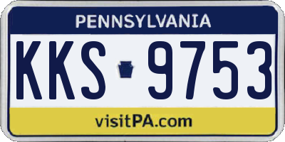PA license plate KKS9753