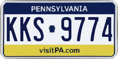 PA license plate KKS9774