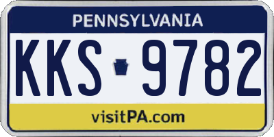 PA license plate KKS9782