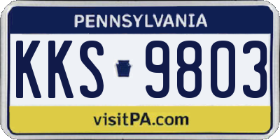 PA license plate KKS9803