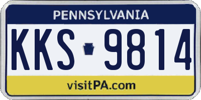 PA license plate KKS9814