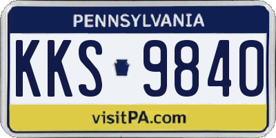PA license plate KKS9840