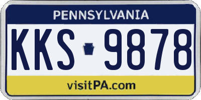 PA license plate KKS9878