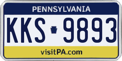PA license plate KKS9893