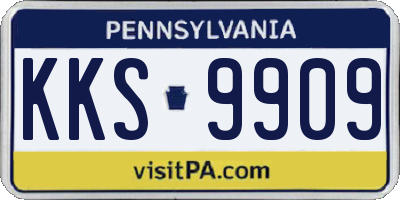 PA license plate KKS9909