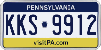 PA license plate KKS9912