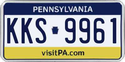PA license plate KKS9961