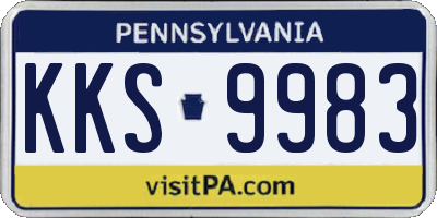 PA license plate KKS9983
