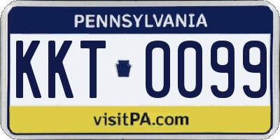 PA license plate KKT0099