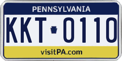 PA license plate KKT0110