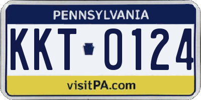 PA license plate KKT0124