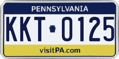 PA license plate KKT0125