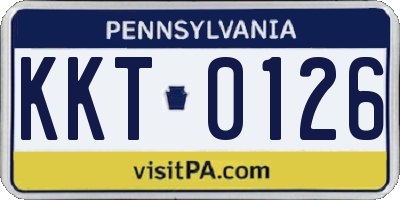 PA license plate KKT0126
