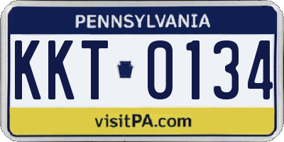 PA license plate KKT0134