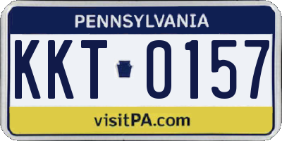 PA license plate KKT0157