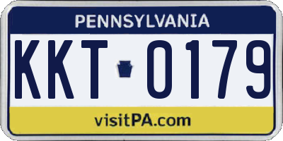 PA license plate KKT0179