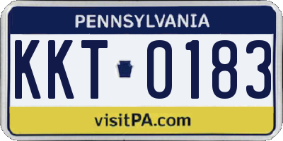 PA license plate KKT0183