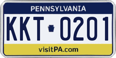 PA license plate KKT0201