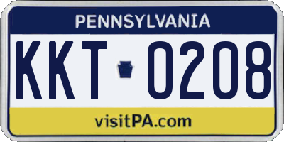 PA license plate KKT0208