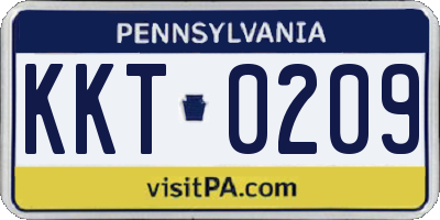 PA license plate KKT0209