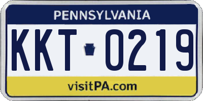 PA license plate KKT0219