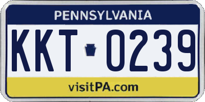 PA license plate KKT0239