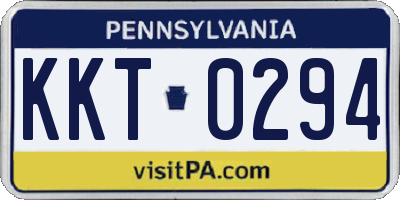 PA license plate KKT0294