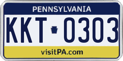 PA license plate KKT0303