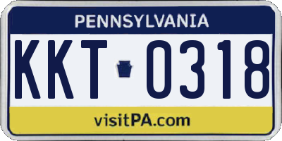 PA license plate KKT0318