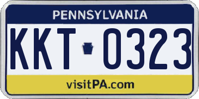 PA license plate KKT0323