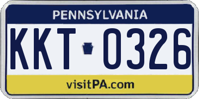 PA license plate KKT0326