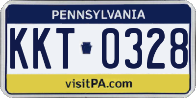 PA license plate KKT0328