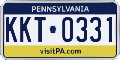 PA license plate KKT0331