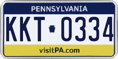 PA license plate KKT0334