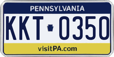 PA license plate KKT0350