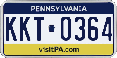 PA license plate KKT0364