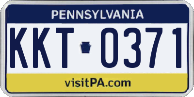 PA license plate KKT0371