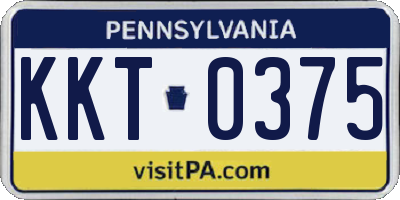 PA license plate KKT0375
