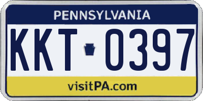PA license plate KKT0397