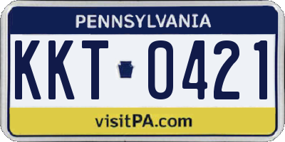 PA license plate KKT0421